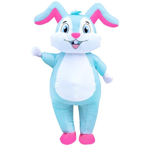 Arokibui Costume de lapin gonflable de Pâques - Costume de lapin gonflable - Costume de mascotte unisexe