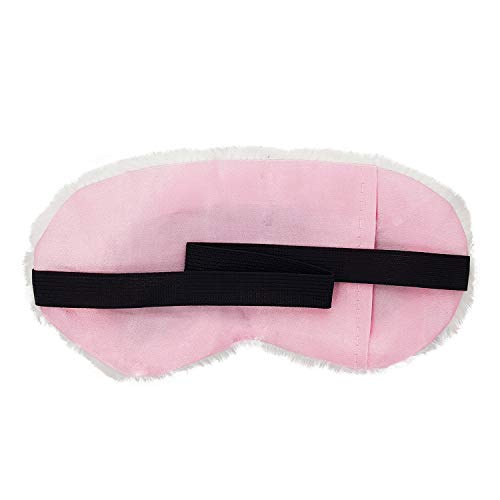 Image of Jenna Eye Mask for Sleeping with Adjustable Strap Super Soft Sleeping Mask Blind Fold for Comfortable Sleep Travelling Sleep Mask (Fur Dream White)
