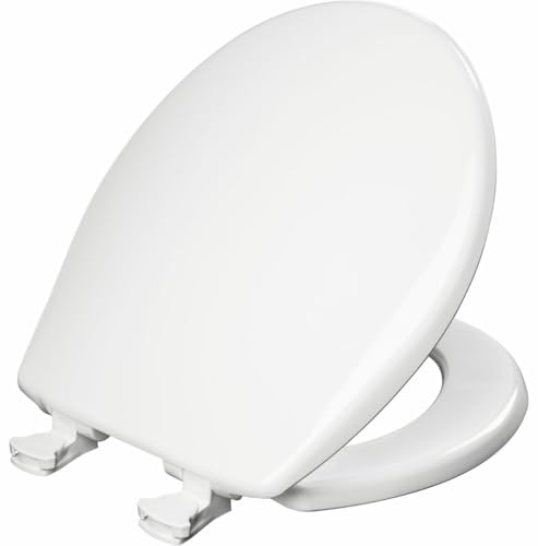Image of Bemis 730EC Toilet Seat, Removes for Easy Cleaning, Durable Plastic, Made in USA, Round, White