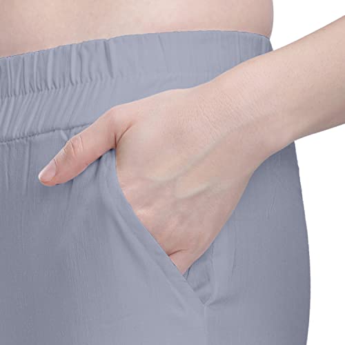 Image of Plus Size Slub Lycra Trouser Cigarette(Pencil) Pants Sizes(26 to 44)