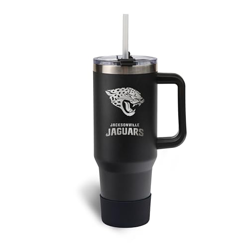 The Memory Company Officially Licensed NFL - Jacksonville Jaguars 46oz Game Day Tumbler with Laser Engraved Team Logo