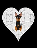 English Toy Terrier English Toy Terrier Heart Jigsaw Pieces Design Gift for English Toy Terrier Lovers NOTEBOOK: 8.5 x 11 Inches, 100 Pages