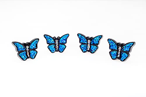 Image of FD&D Multiple Use Shining Screw Cap, Blue Butterfly Pattern with M6 Machine Screw