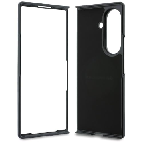 Image of CG MOBILE Karl Lagerfeld [Official Licensed], Protective Case Designed for Galaxy Z Fold 8 Ultra | Magnetic Compatible | PU Case | Karl & Choupette Heads Pins Logo & Metal Camera Button - Black