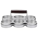 Facilité de transport : avec 6 petites grilles rondes d'environ 6,3 x 2 cm et des papiers à hamburger mesurant environ 8,9 cm de diamètre, cette presse à hamburger est facile à transporter lorsque vous sortez pour un pique-nique, un camping ou un barbecue en plein air