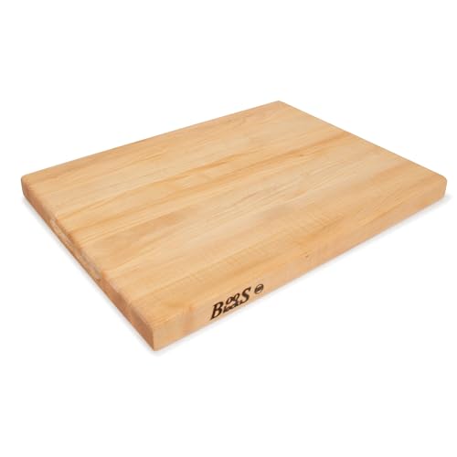 Boos Block Pro Chef Series - Butchers Block Chopping Board - Thick Cutting Board - North American Hard Maple Wood Extra Large Chopping Board - 20 x 15 x 1.5 Inches