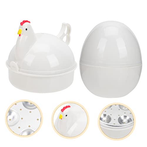 PRETYZOOM 2Pcs Microwave Egg Adorable Egg Poacher for Easy Cooking Cute Egg Shaped Design Heat Resistant Kitchen Tool for Quick Breakfast Preparation