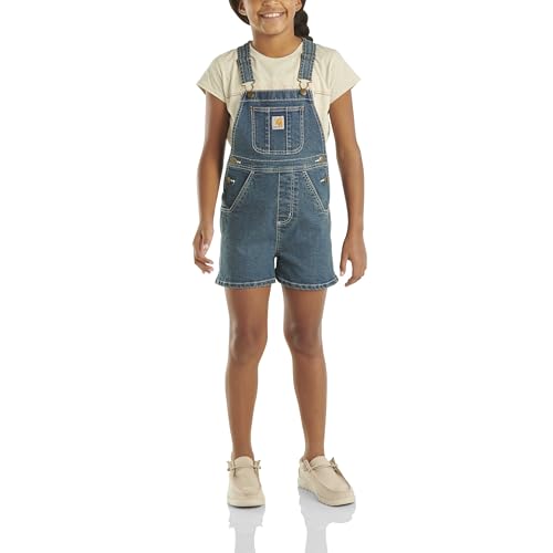 Image of Carhartt Baby Loose Fit Jean Overall Shorts Denim Shortalls