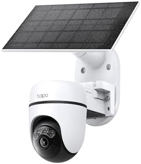 Tapo C610 Kit 2K 3MP Wireless Outdoor WiFi Camera with Solar Panel, 360° PTZ Surveillance Camcorder Battery 6700mAh, Human Detection, Color Night Vision, AI Tracking, IP65