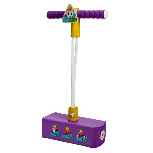 Image of Flybar My First Pogo Jumper for Kids Fun and Safe Pogo Stick for Toddlers, Durable Foam and Bungee Jumper for Ages 3 and up, Supports up to 250lbs, Rainbow Poop Emoji