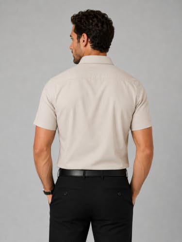 Image of Appel Touch Men's Cotton Blend Formal Shirt Half Sleeves
