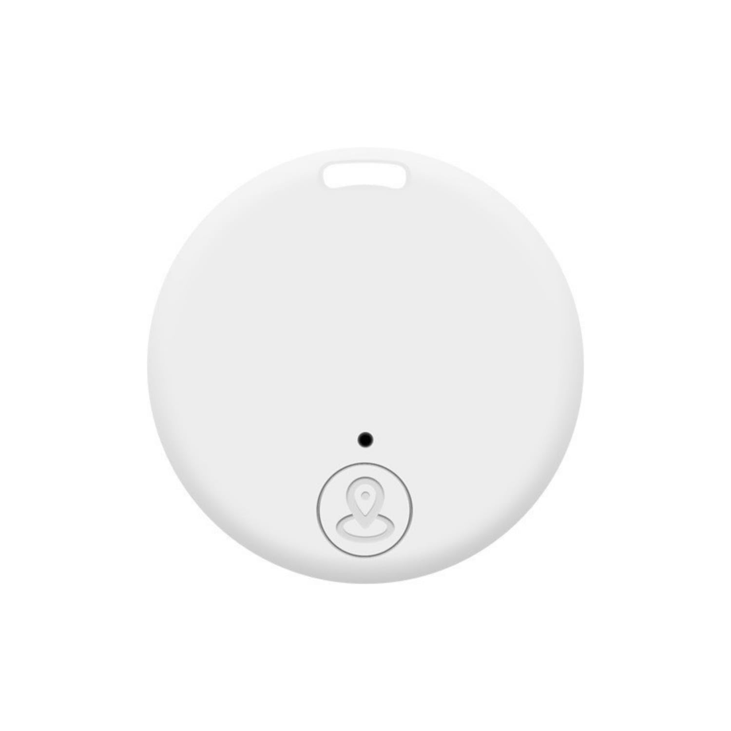 smart bluetooth tracker with key loop app-connected bluetooth tracker compact locator tag lightweight for travelers, elderly, keys, luggage, backpacks, white