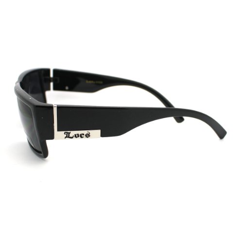 Shiny Black Locs Old School Gangster Rapper Style Sunglasses Square Frame4