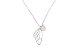 Produktbild Gemshine - Damen - Halskette - Anhänger - 925 Silber - Schmetterling Flügel - Rosenquarz - Rosa - 45 cm