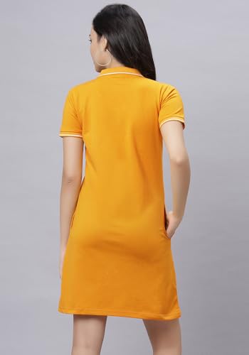 Image of Wear Your Opinion Women's S to 5XL Plus Size PQ Polo Collar Neck Style Midi Tshirt Dress
