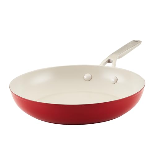 Image of KitchenAid Hard Anodized Ceramic Nonstick Frying Pan /Skillet, 10 Inch - Empire Red