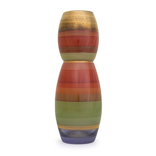 Angela neue Wiener Werkstaette Jarrón de Cristal con circonitas, Cristal, Multicolor, 9 x 9 x 25 cm Cover