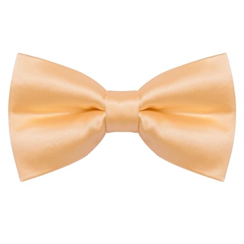 Image of YourTies Bow Ties for Men Pretied Bowties Solid Color Satin Bow Tie Formal Business Tuxedo Wedding Party Prom