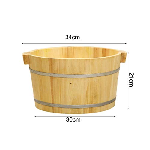 Balde de baño para pies de madera maciza miniatura 7