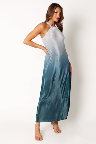 Image of Petal & Pup Women's Melody Plisse Halter Maxi Dress