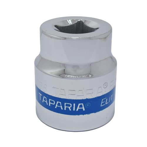 Image of TAPARIA Socket made of Chrome Vanadium Steel 6 Point Deep /Long Socket (Silver), C38 of 3 /4 inch (19mm) Square drive size, Suitable for Automobile, Industrial, Fabrication, Professional & Home Use