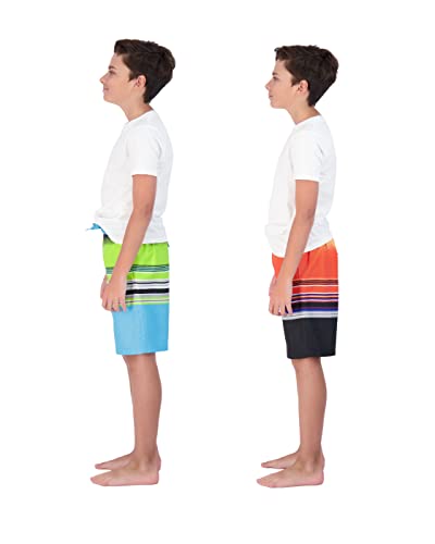 Tony Hawk Boys Swim Trunks 2 Pack Swim Suit For Kids Boys’ Swimwear And Bathing Suit Swim Shorts For Children (8, Black-Blue) #TOP3