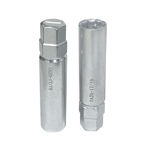 Image of 10 Spline Lug Nut Key Fit for TA20-17 /19, Compatible with Bimecc 10-Spline Lug Nut and Lug Bolts, with 17MM and 19MM Hex Drive,for Passenger Cars, Small SUVs and Small Trucks 2 Pack