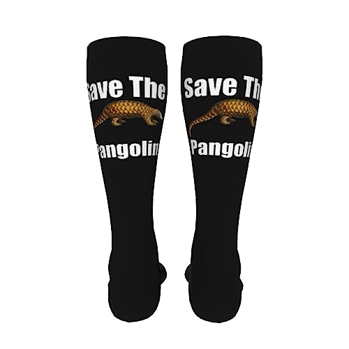 Pangolin Protection Knee High Socks For Women Long Tube Socks Athletic Compression Socks Unisex High Socks Girls4