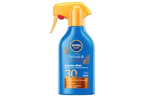 NIVEA SUN Protect & Bronze Sonnenbräunungsspray mit hohem SPF Schutz 30 250ml