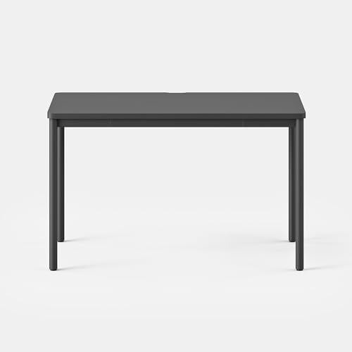 Image of Branch Daily Desk - Functional at Home Office Desk with Effortless Assembly, Timeless Design, Rounded Corners, and Built-in Cable Notch - 36 inch W x 28.5 inch H x 24 inch D - Charcoal Work Table