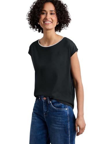 Street One 3230144 t-shirt femme fluide avec ruban décoratif et finitions de qualité