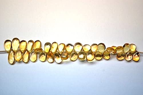 Citrine naturelle briolette 8x12-9x17mm pour fil de 6 pouces