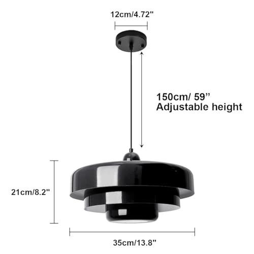 Image of 2-Pack Black Pendant Lights, Adjustable Industrial Farmhouse Hanging Lamps for Kitchen Island Over Sink, Dining Room, Hallway, Entryway Ceiling Light Fixtures