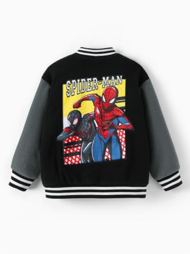 Image of Disney Kids Fleece Bomber Jacket, Varsity Outerwear with Pockets, 2-10Y