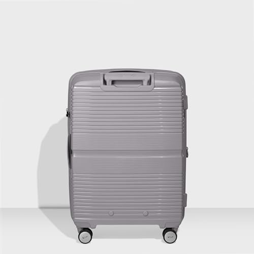 Image of VIP AER Plus Pro Check-in Trolley Bag 67cm | Medium | Hard Luggage | Smooth 8-Wheel Suitcase | Premium Polypropylene | Flushed TSA Lock Business Travel Luggage | 3 Years International Warranty (Grey)