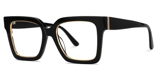 Image of VOOGLAM Square Blue Light Glasses for Women Men Anti Eyestrain Dry Eyes Computer Phone TV Eyewear Ibrahim