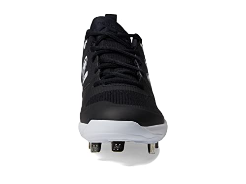 New Balance Women's Fresh Foam Velo V3 Softball Shoe, Black/White, 6