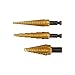 Irwin Tools IRWIN Unibit 502T Step Drill Bit Set with Nylon Pouch, Titanium Nitride Coated, 3pc (15502)