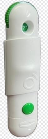Blood Lancing device with 25 Lancets for monitors- White and Green