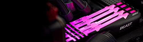 Image of Kingston FURY Beast RGB 64GB (4x16GB) 3000MT /s DDR4 CL16 Desktop Memory Kit of 4 | Infrared Syncing | Intel XMP | AMD Ryzen | Plug n Play | KF430C16BBAK4 /64
