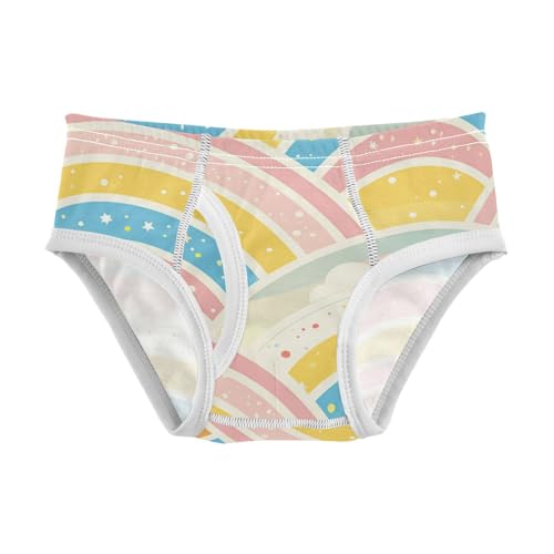 KLL Seamless Pattern with Rainbow Baby Boys Pure Cotton Nighttime Underwear Breathable Children Panties