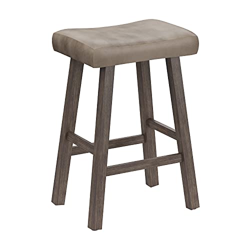 Hillsdale Furniture Saddle Counter Stool, Rustic Gray - Image 2