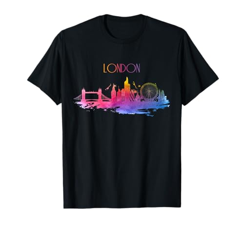 London Skyline Watercolor Art UK England Souvenir Gift T-Shirt