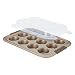 Anolon Advanced Bronze Nonstick Bakeware 12-Cup Muffin Pan with Silicone Grips