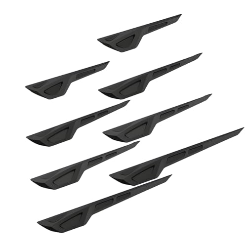SWPHRT 8PCS Car Spoiler Canards Kit, Anti-Collision Vehicle Front Bumper Lip Splitter, Automotive Exterior Guard Scratch-Proof Strip Decoration Sticker, Universal for Van Truck SUV