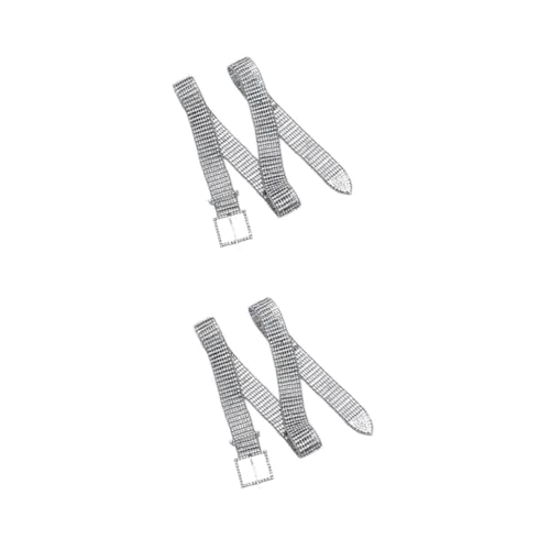Ceinture de carrée à rangées au design géométrique chic Beavorty