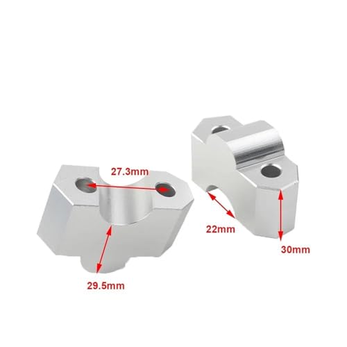 Extensión de manillar para moto Kawasaki Z1000 2007-2009 con torretas de elevación plata 3
