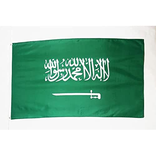 AZ FLAG, Saudi Arabia Flag, 3x5 Ft, Light Polyester Saudi Arabian Banner with Two Brass Eyelets, Fade Resistant, Vivid Colors