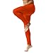 YUFEIDA Men's Sexy Underwear Bottoms Low Rise Leggings Pants Mesh Long Trousers (XL, Thicker Orange)