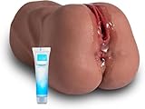 Masturbieren für Männer Masturbator - 2 in 1 Pocket Pussy Groß mit 3D Vagina Klitoris Anal Taschenmuschi Masturbatoren Doppelkanal Tragbare Erotik sex spielzeug für die männer solo (1,15KG)